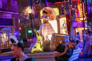 Ballerina on parade float