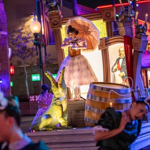 Ballerina on parade float