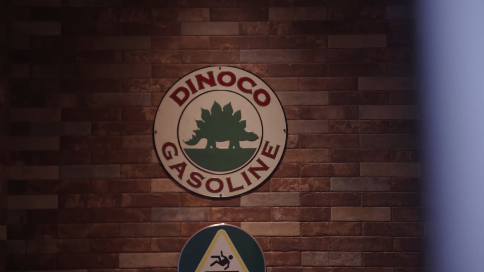 Dinoco Gasoline sign