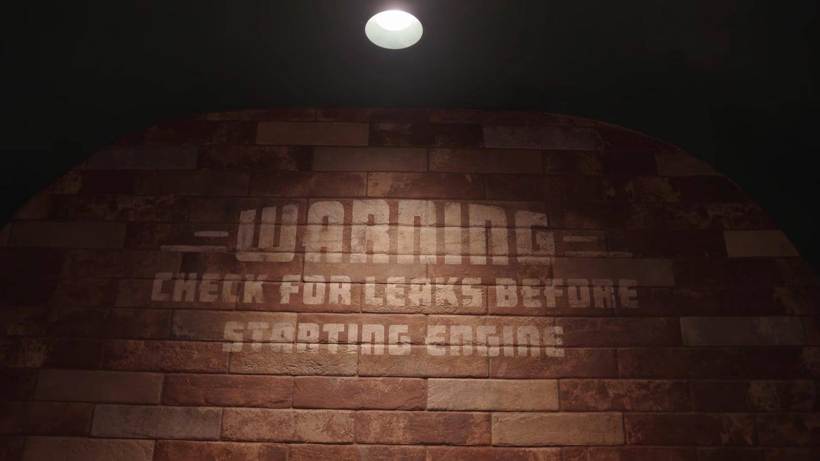 Leak warning sign