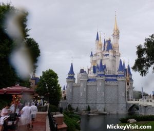 Cinderella Castle in rain