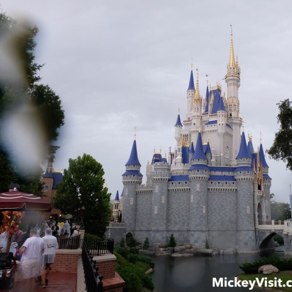 Cinderella Castle in rain