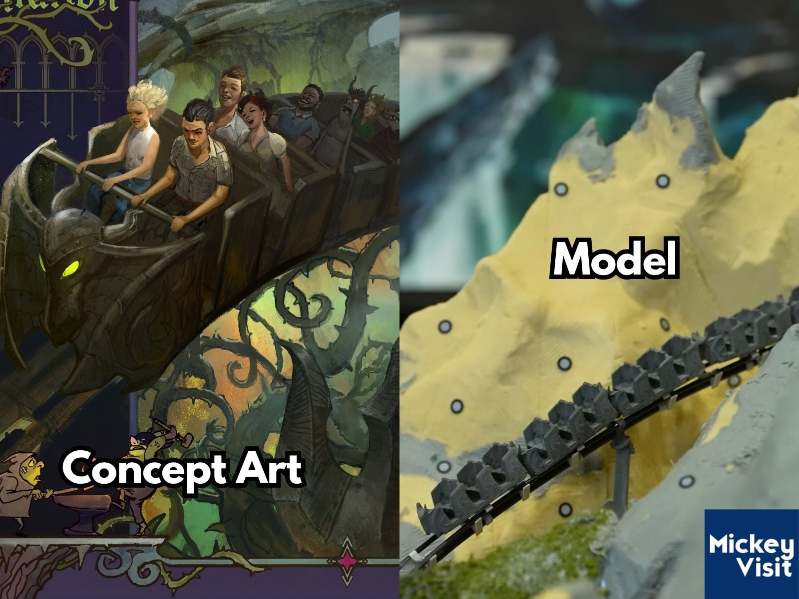 Maleficent roller coaster model