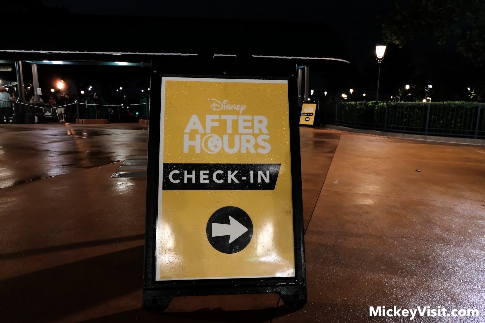 Disney After Hours check in sign