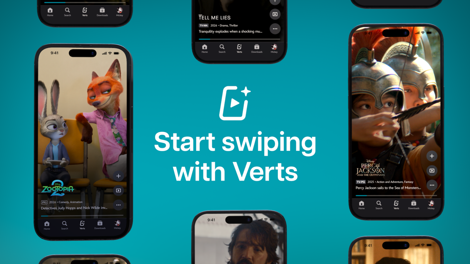 Disney+ Verts interface