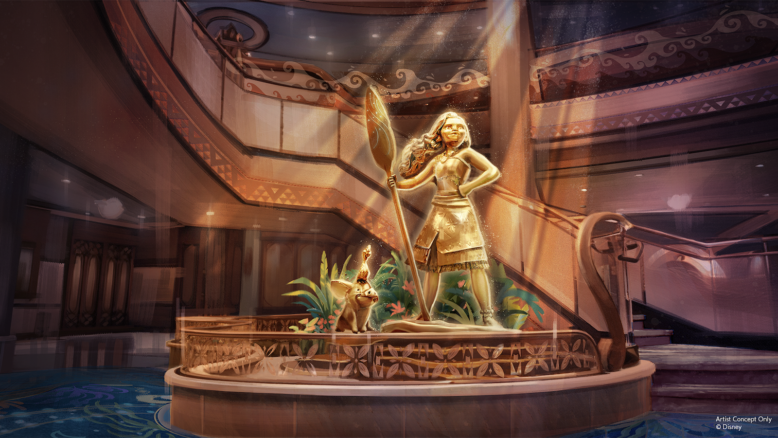 Moana atrium statue