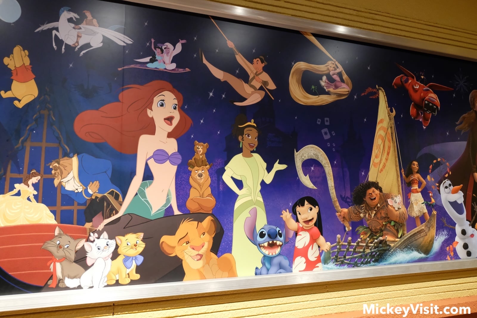 Disney characters mural