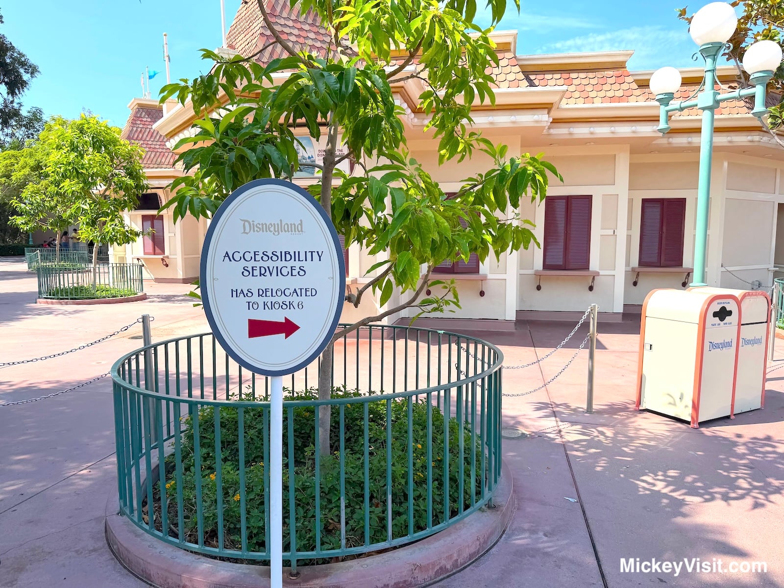 DAS relocation sign Disneyland