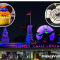 Disneyland Entrance with halloween items