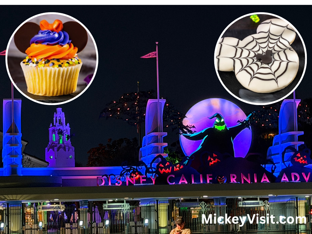 Disneyland Entrance with halloween items