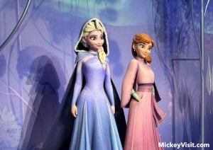 Elsa and Anna in winter outfits