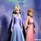 Elsa and Anna in winter outfits