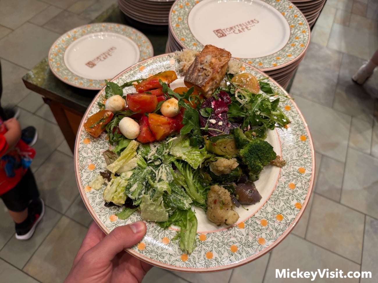 Dinner plate with salad
