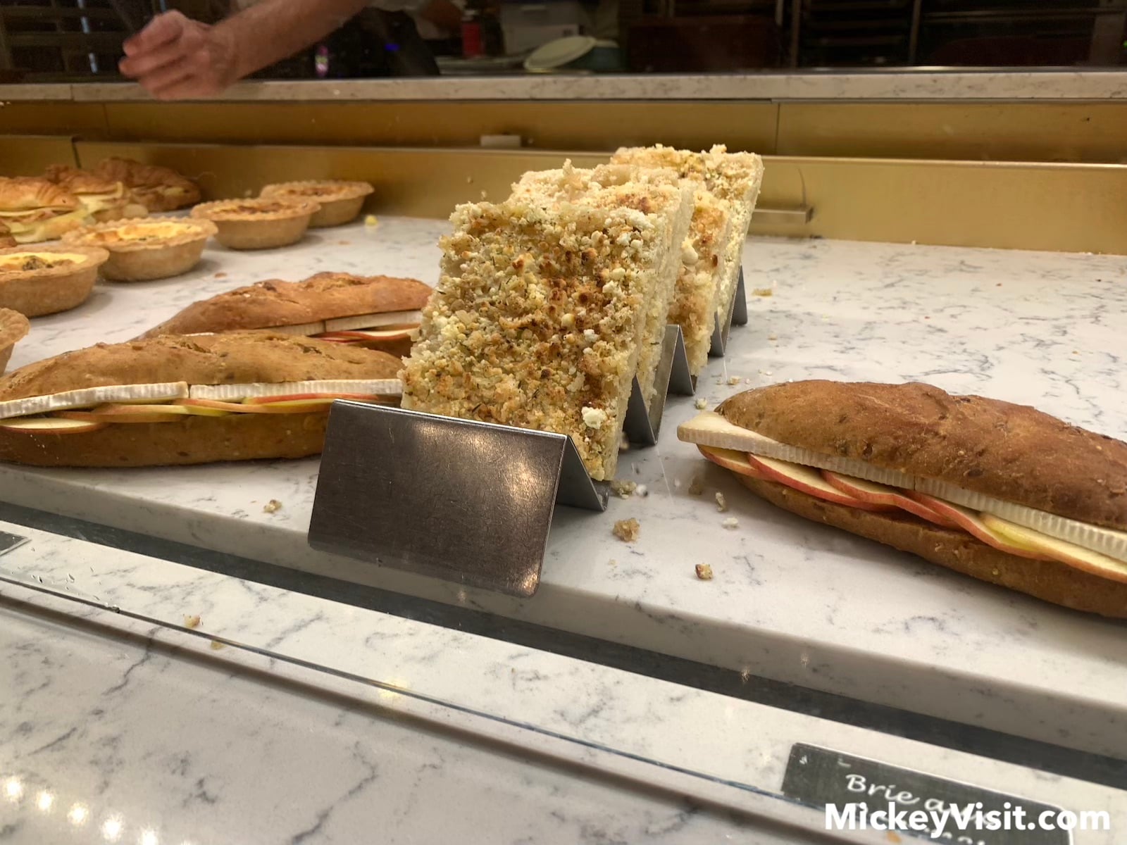Sandwiches in display case
