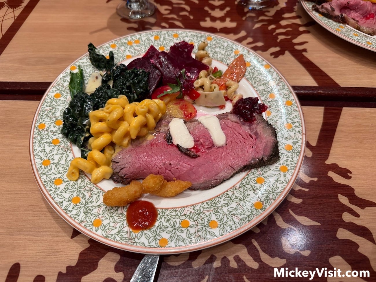 Dinner plate with food