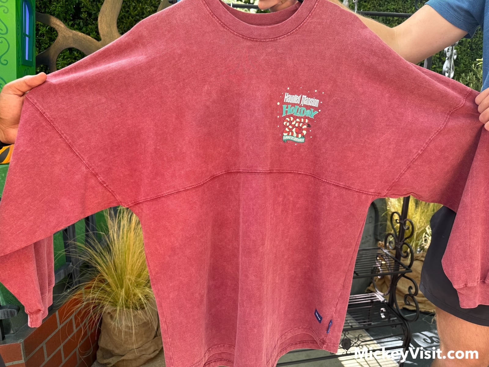 Haunted Mansion Holiday red long shirt