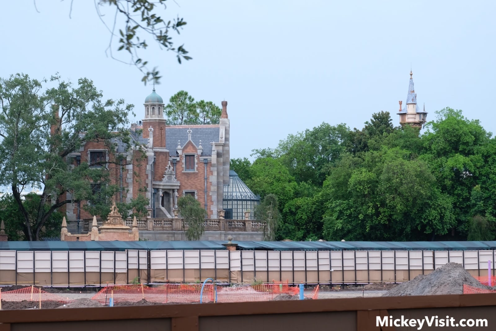 Haunted Mansion exterior and construction