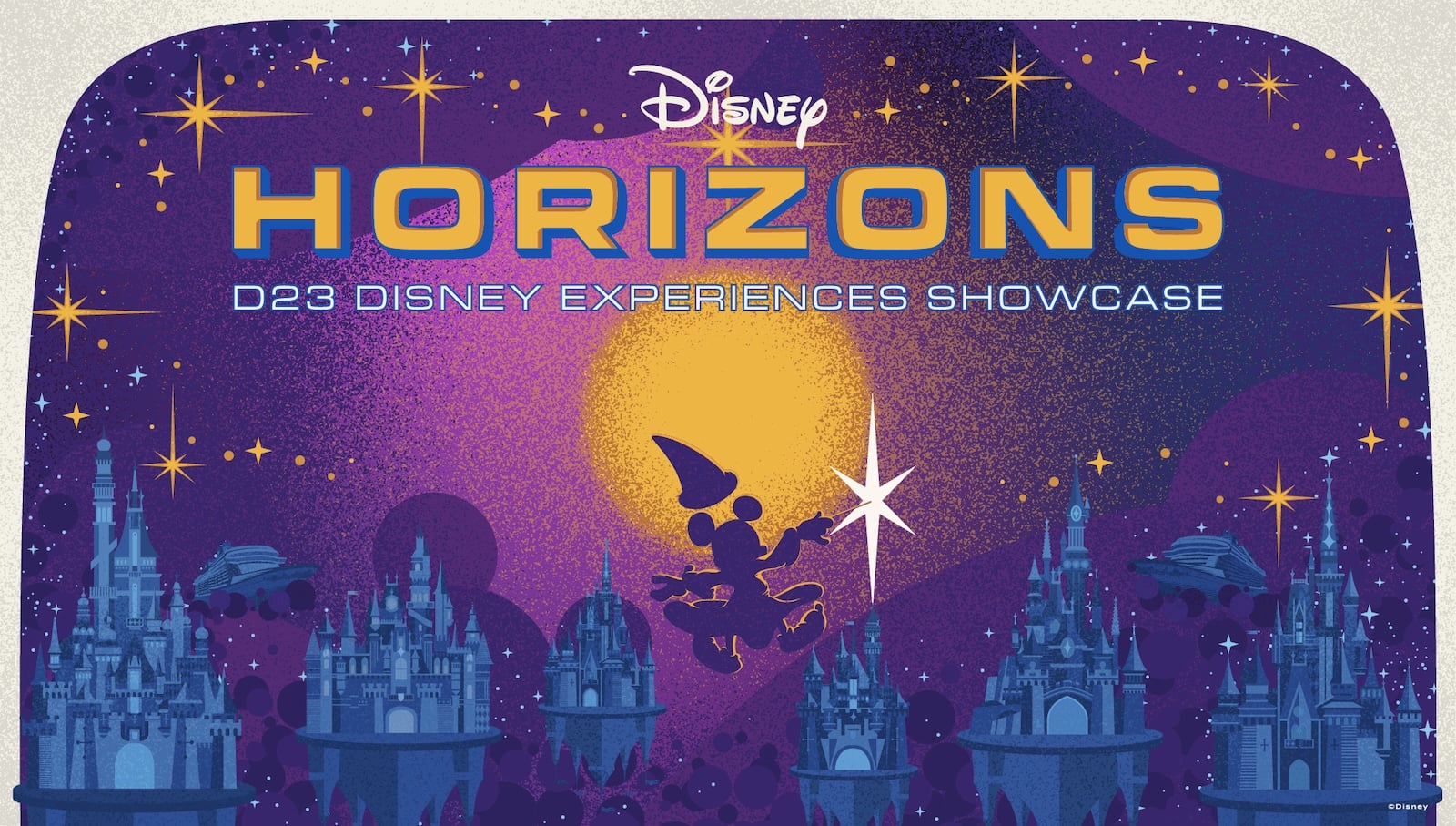 Sorcerer Mickey silhouette artwork