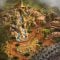 Lion King log ride concept art of Pride Rock