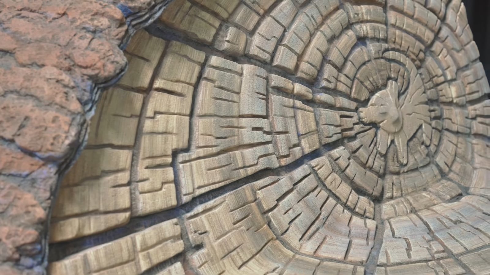 Lion King log ride construction