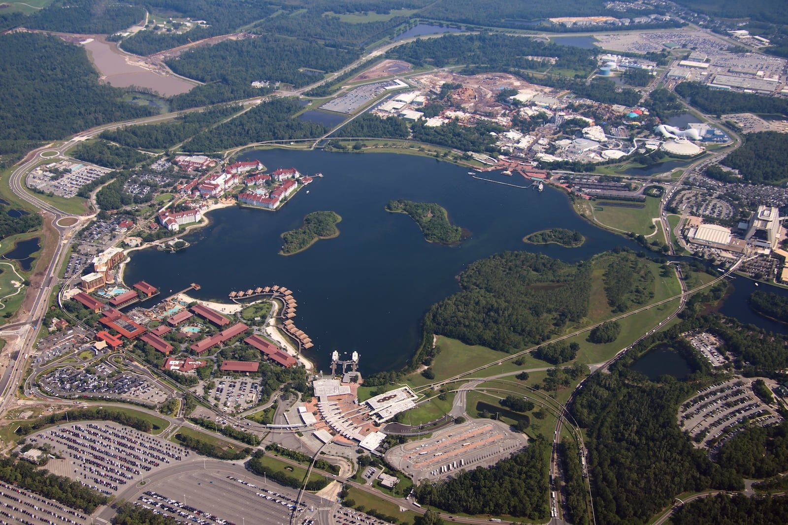 Aerial lake photo