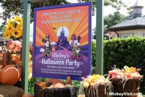 Mickey's Not-So-Scary Halloween Party sign
