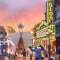 Monsters Inc land courtyard concept art