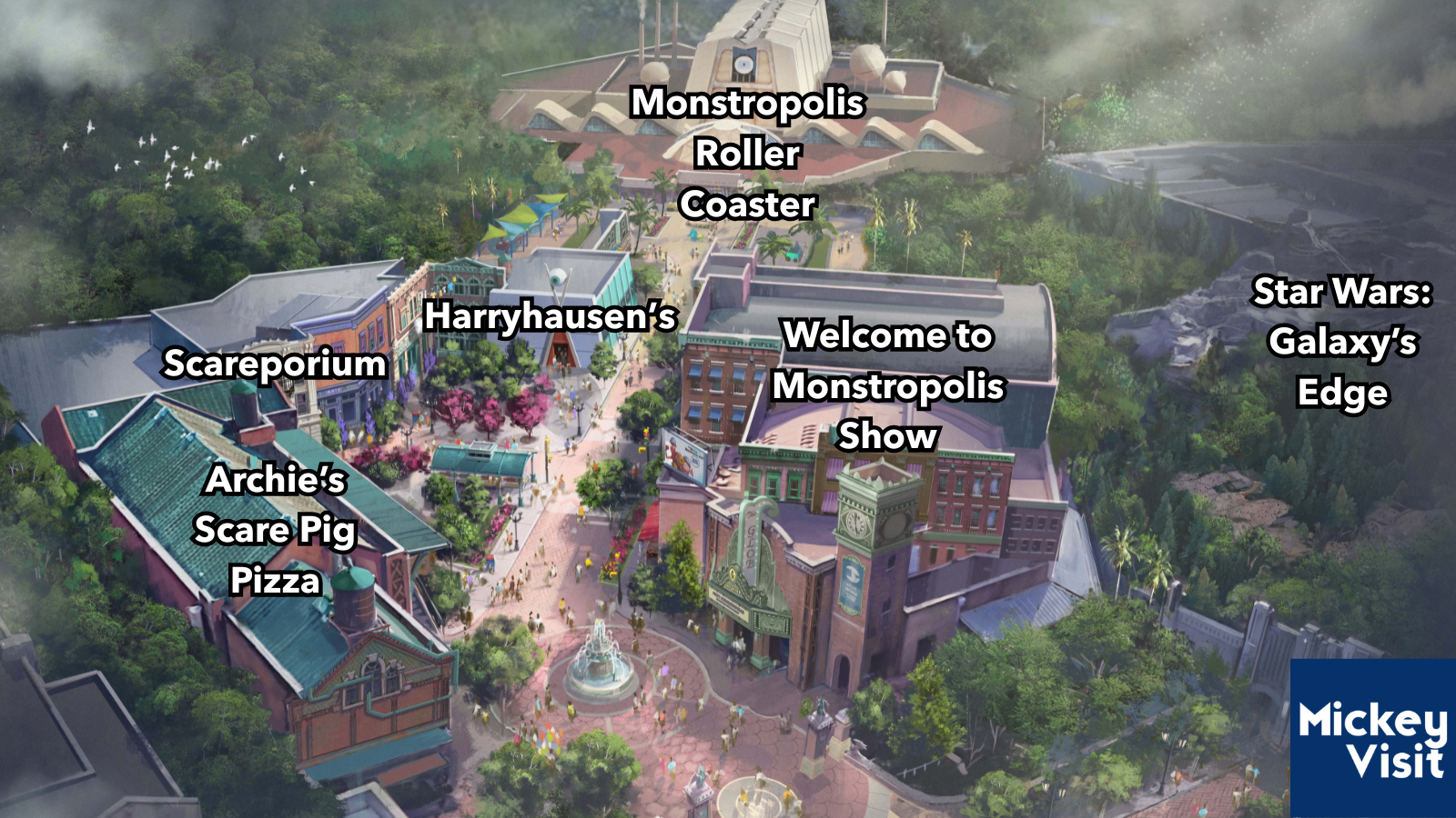 Monstropolis aerial map