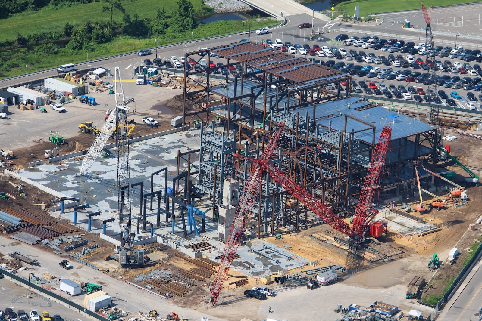 Monstropolis roller coaster construction