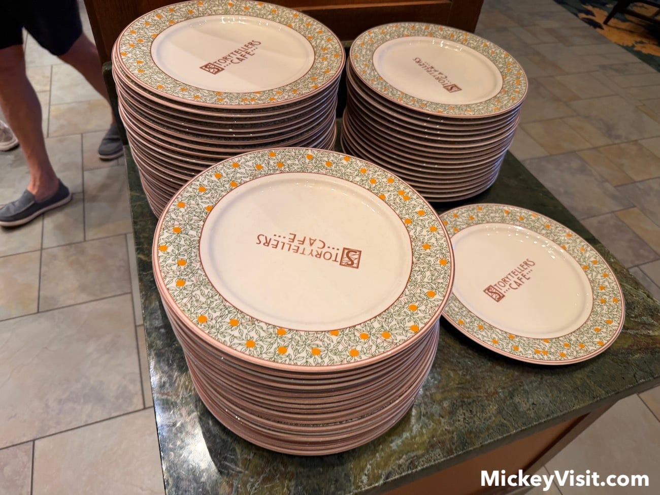 Plates stacked