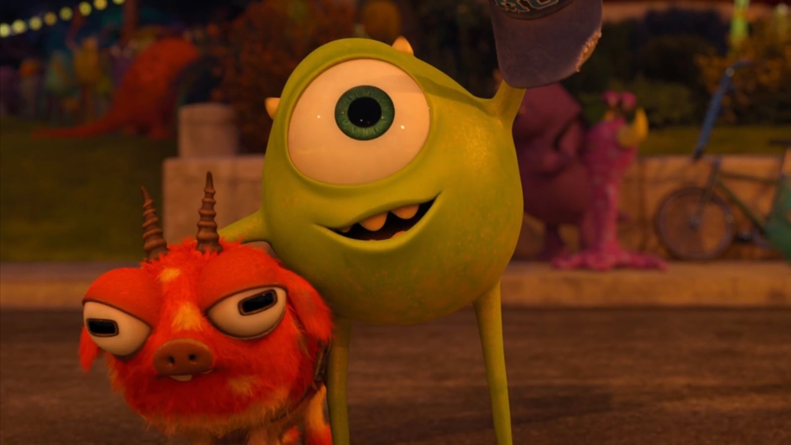 Scare Pig and Mike Wazowski