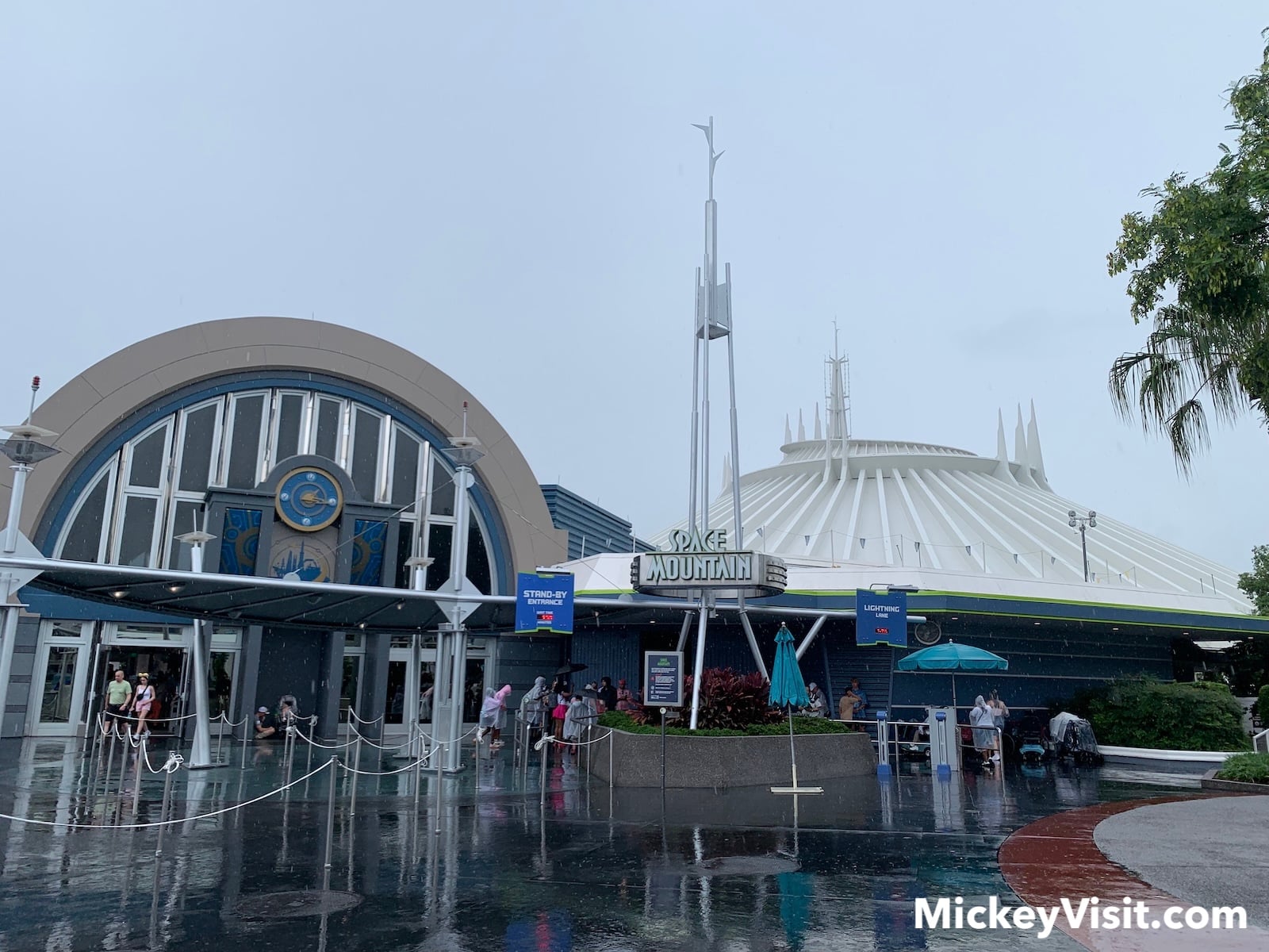 Space Mountain in rain