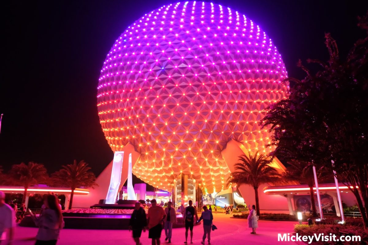 Spaceship Earth at night - Disney After Hours at EPCOT