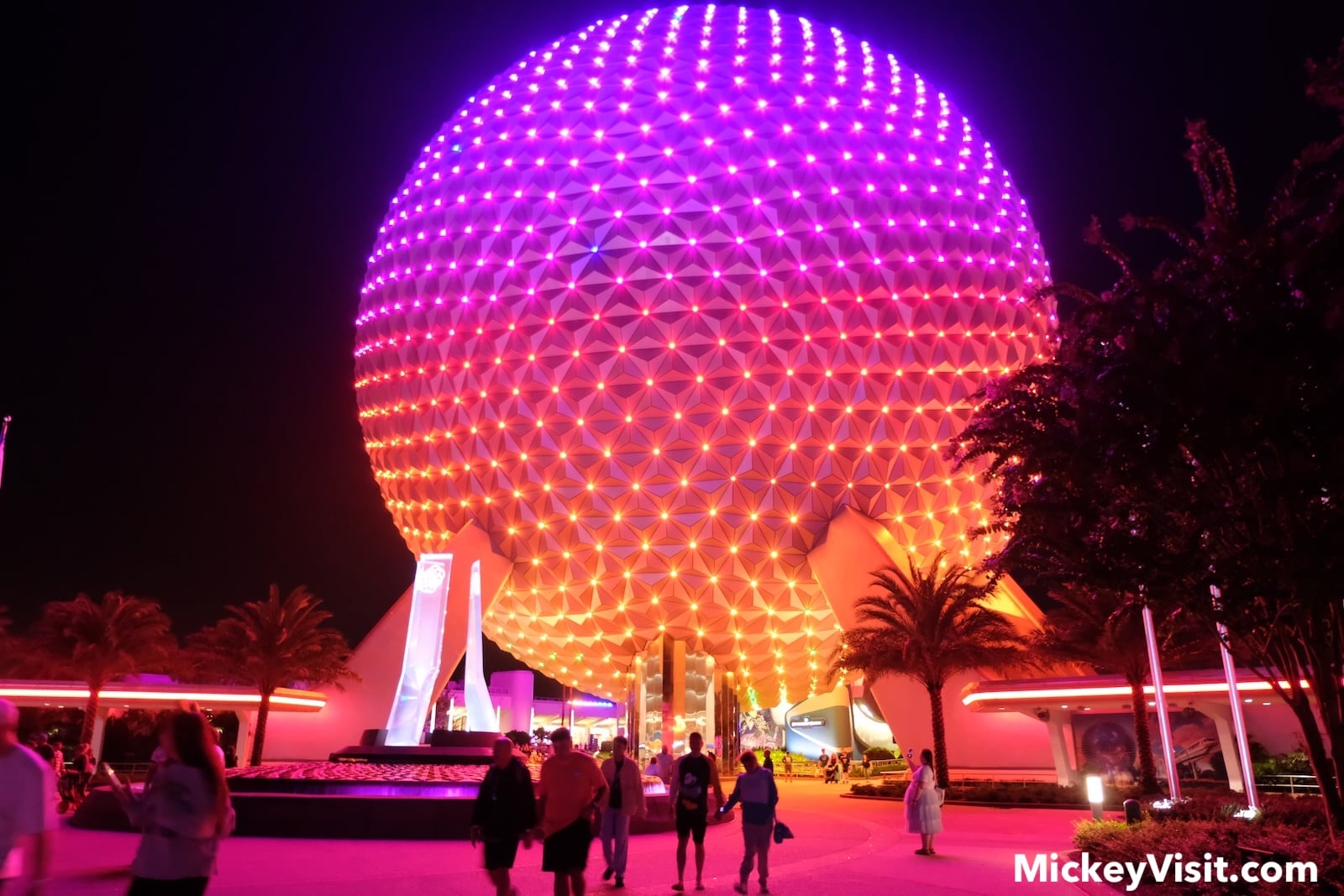 Spaceship Earth at night