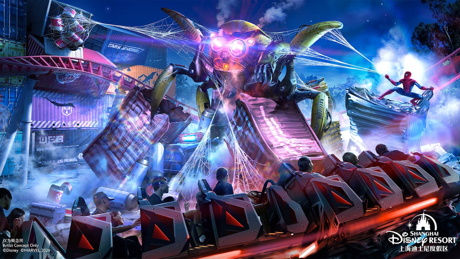 Spider-Man roller coaster concept art
