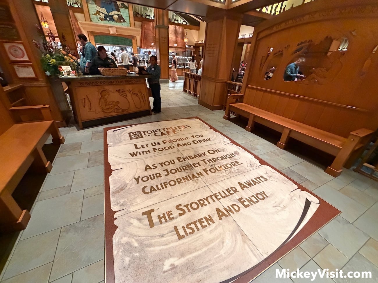 Entrance poem on floor