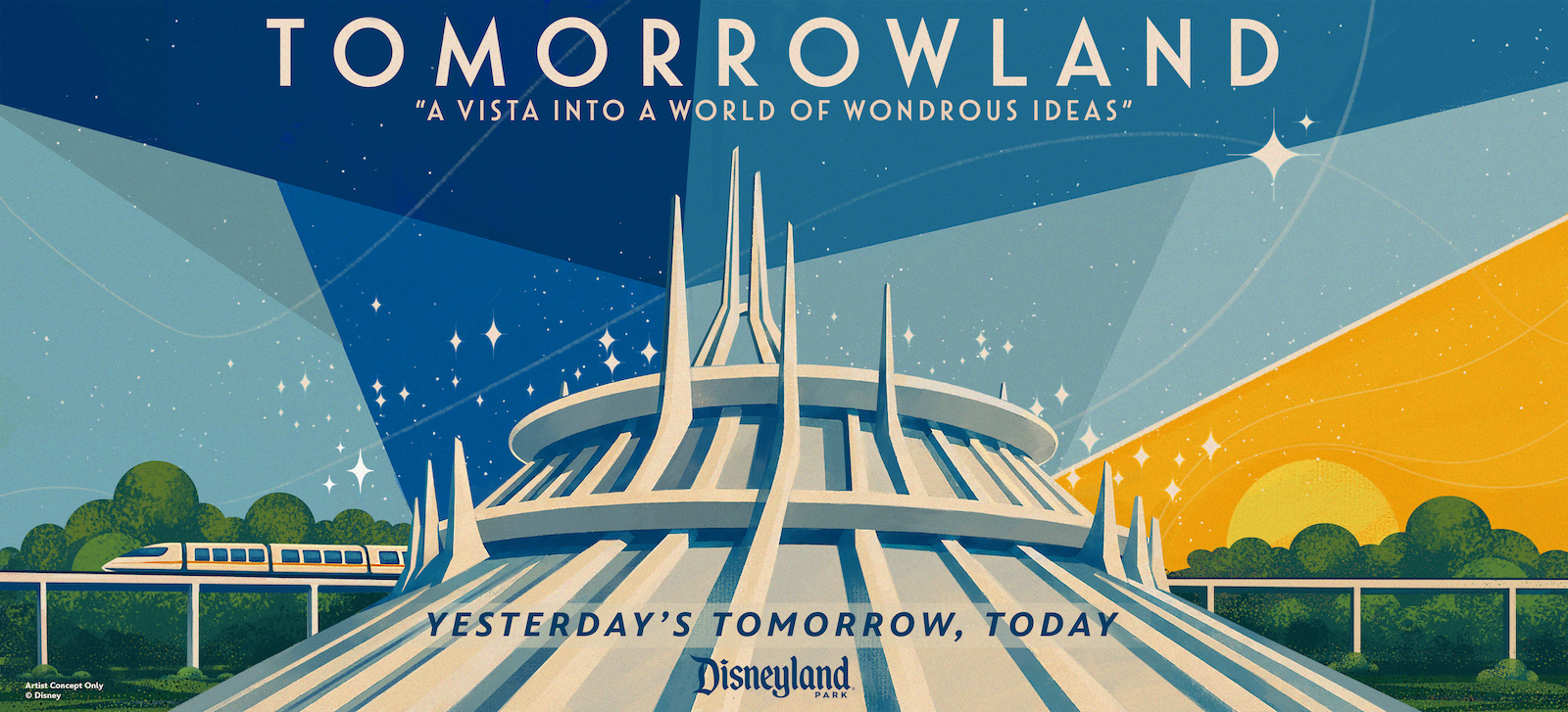 Tomorrowland at Disneyland poster