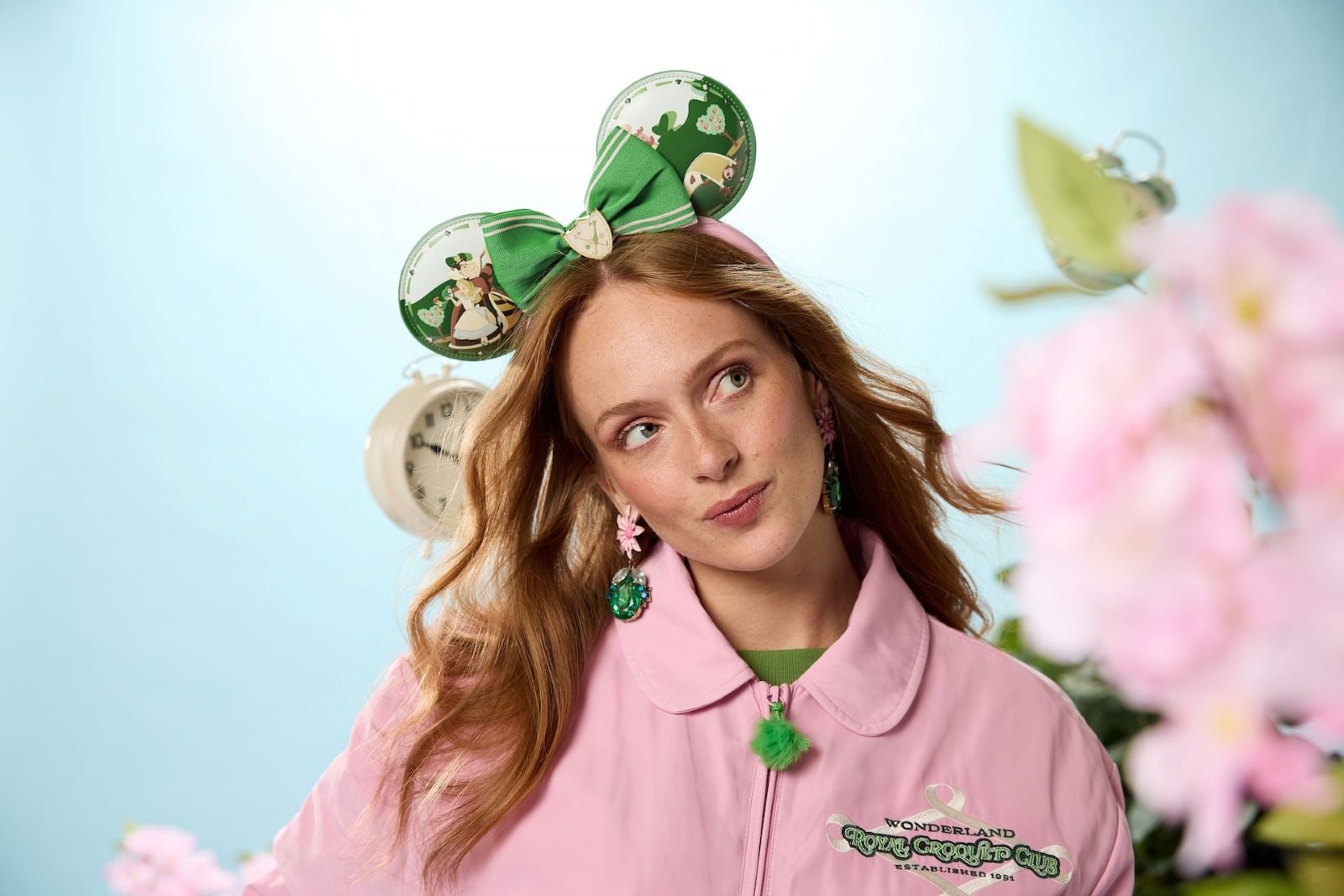Green Alice in Wonderland ear headband