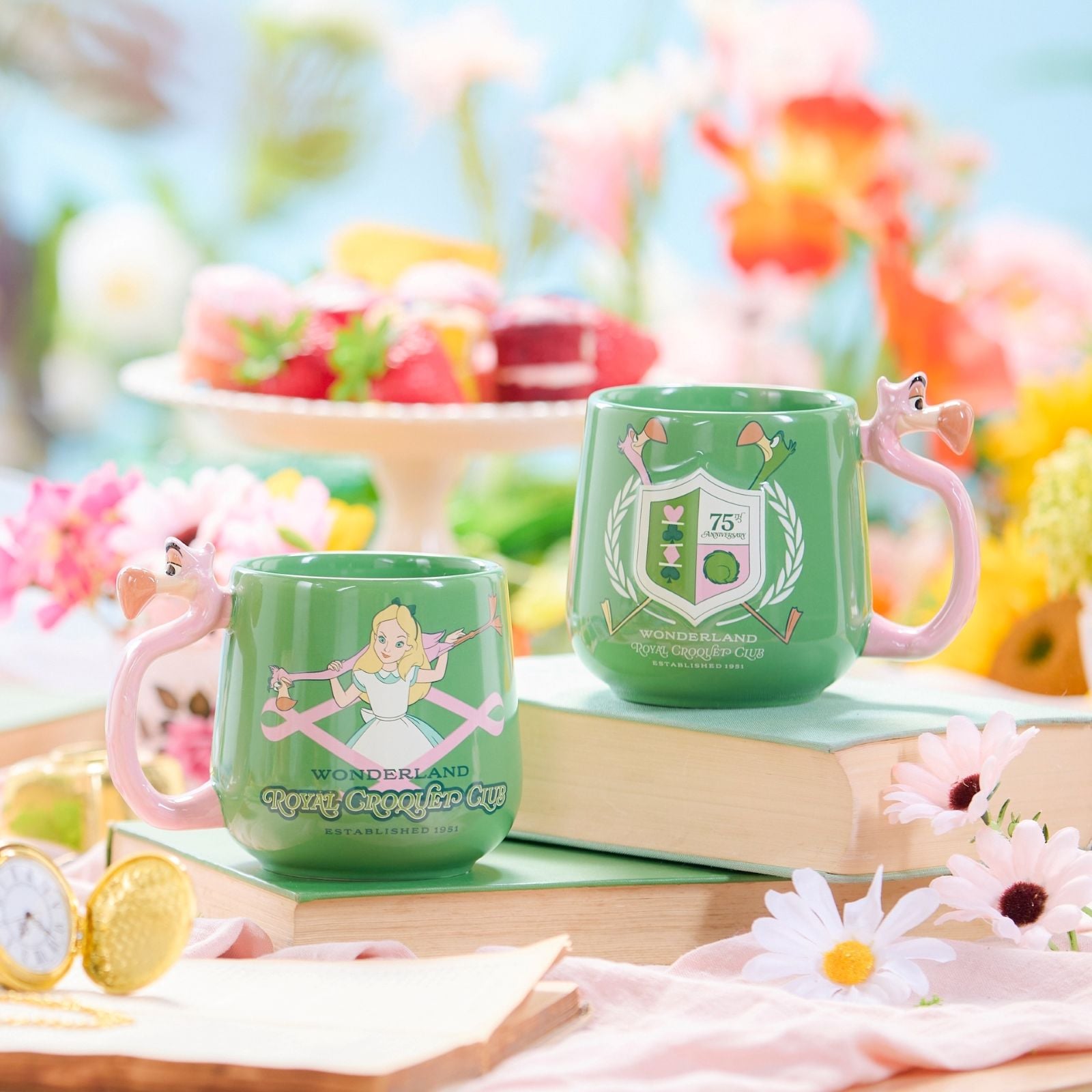 Green Alice in Wonderland mug