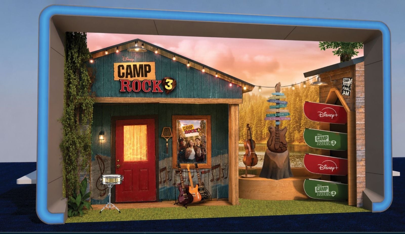 Photo backdrop inspired by Camp Rock 3