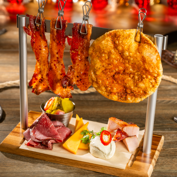 Charcuterie board at The Diamond Horseshoe