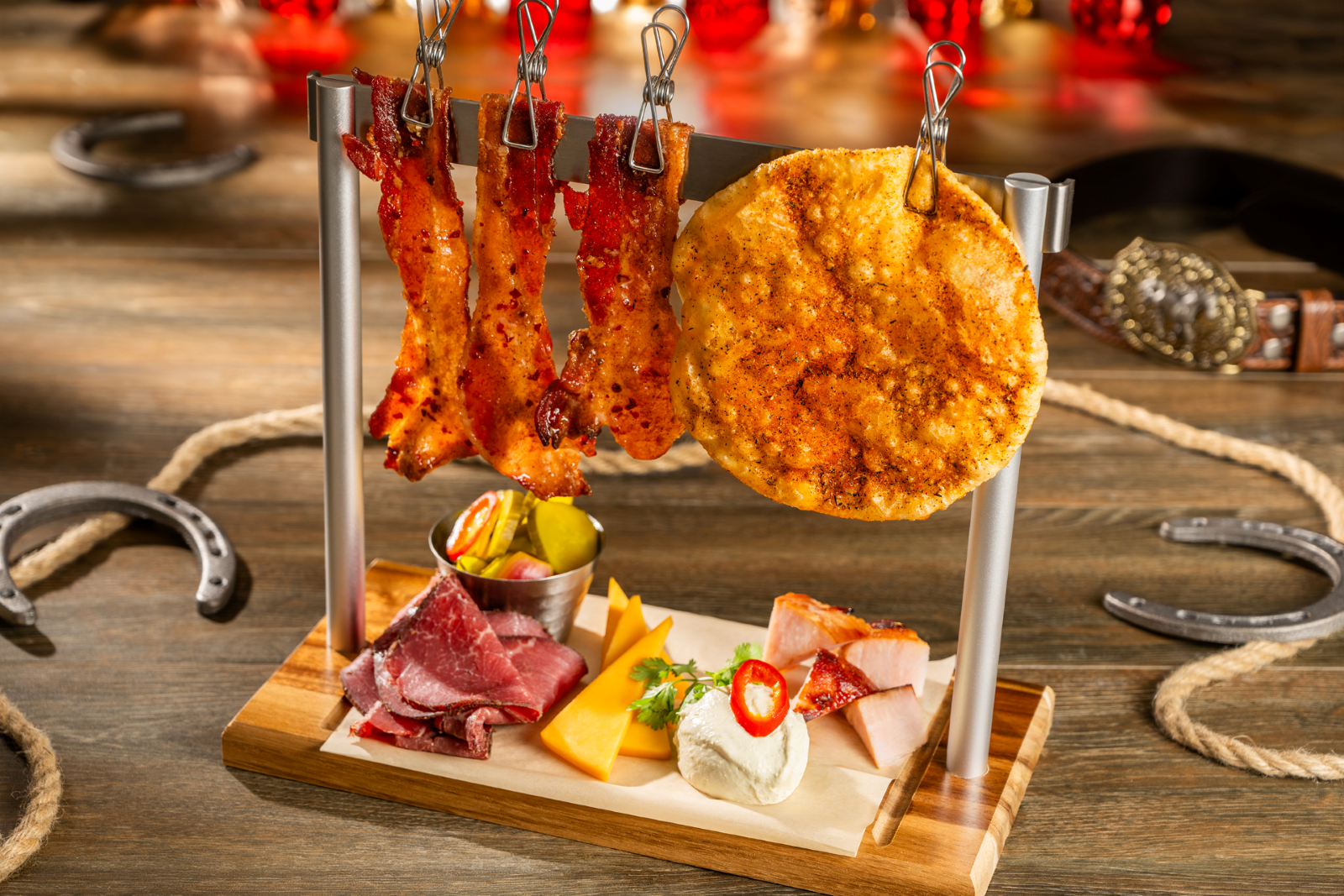 Charcuterie board at The Diamond Horseshoe
