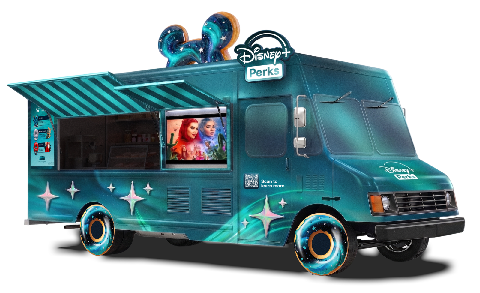 Disney+ Perks teal food truck