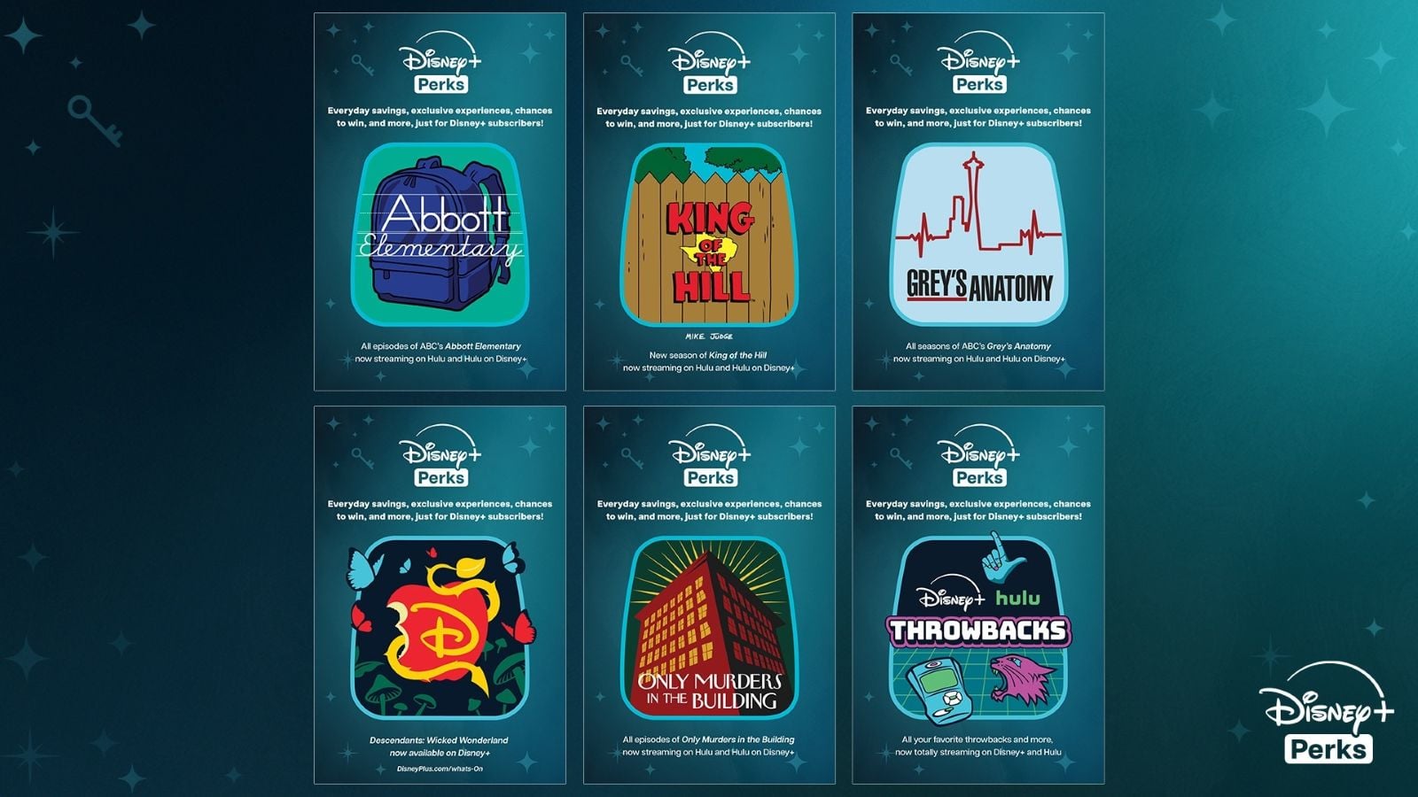 Grid of shows available on Disney+