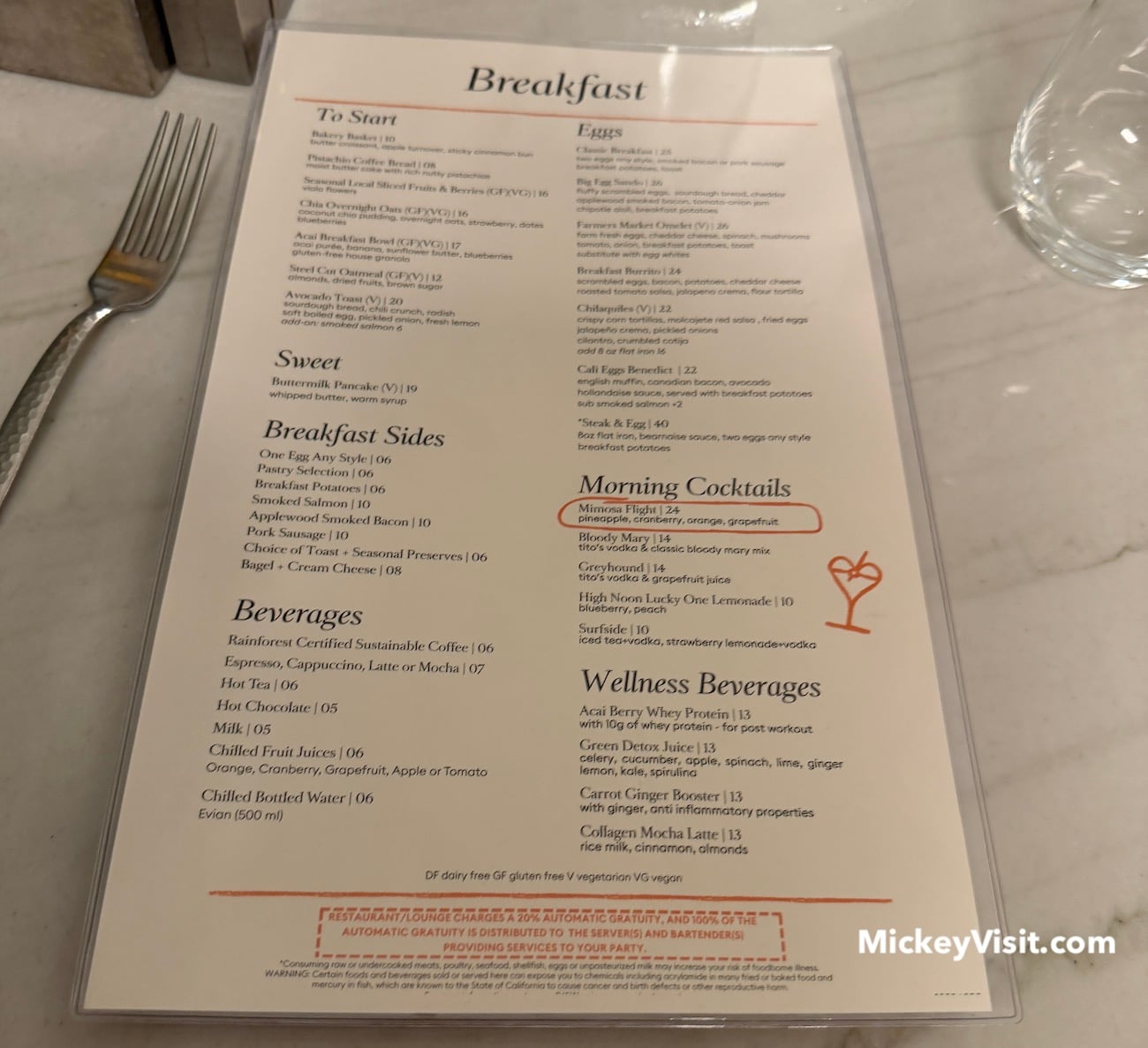hilton anaheim breakfast menu callas