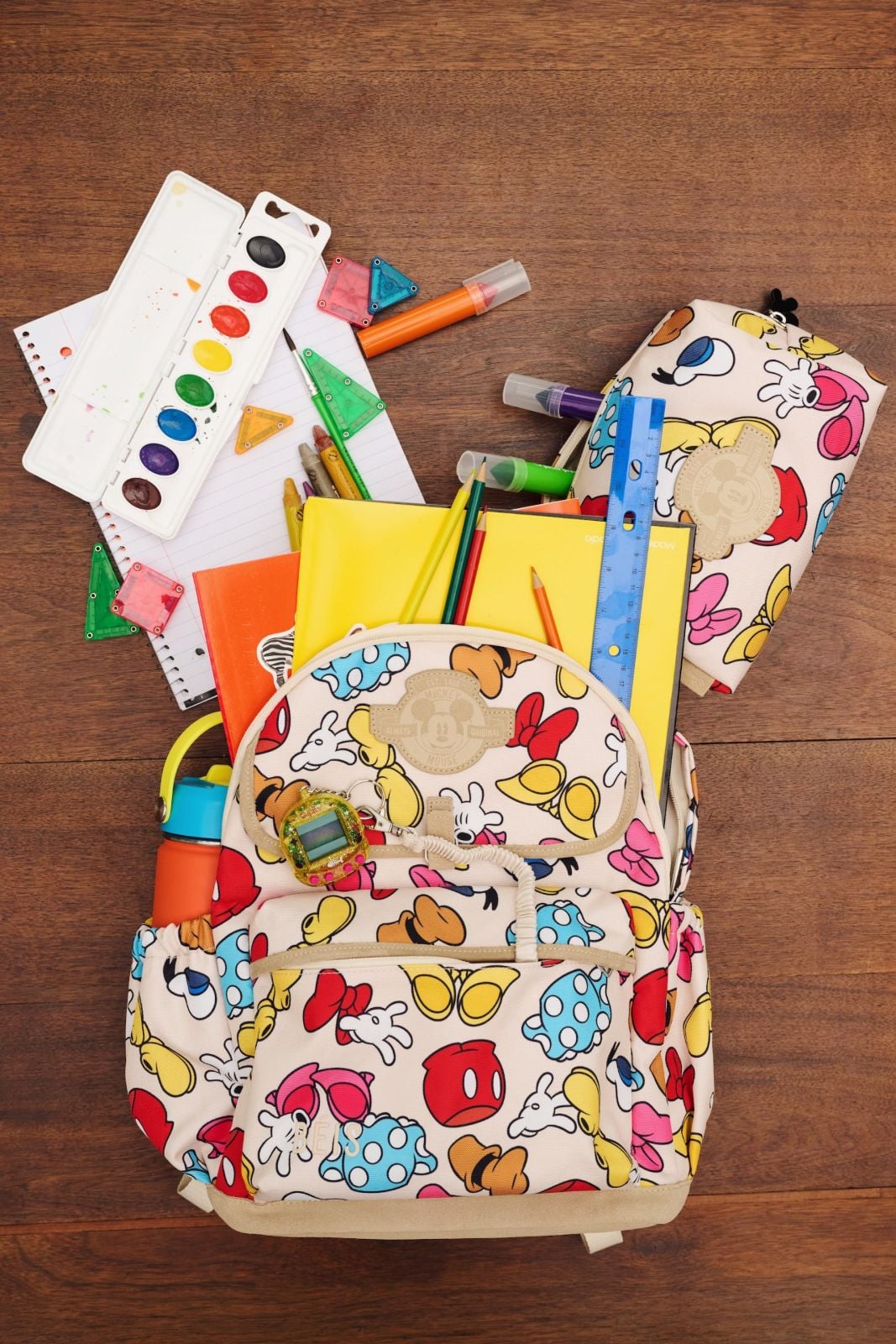 Kids backpack with art supplies
