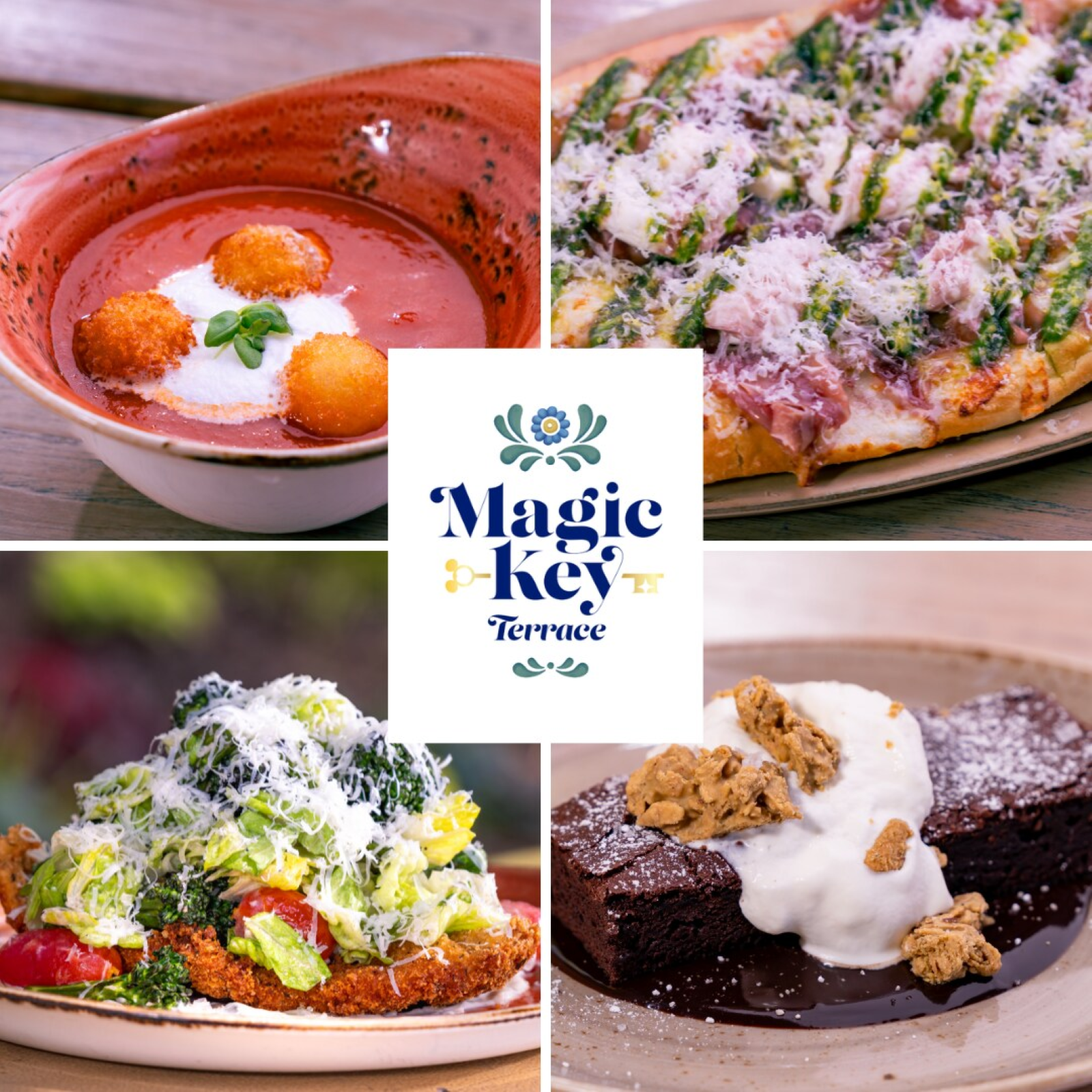 New menu items at Magic Key Terrace with the restaurant logo