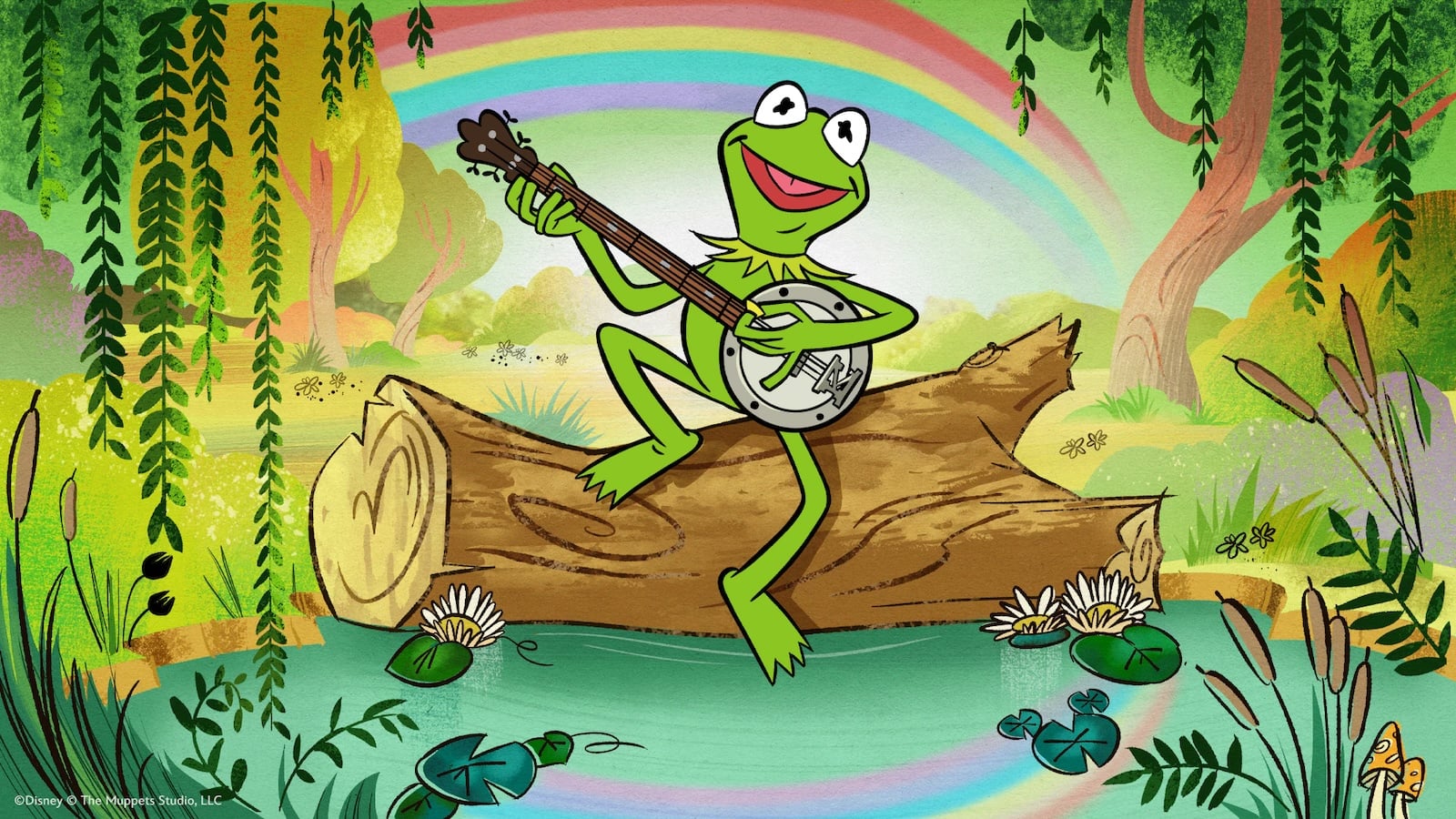 Disney World passholder-exclusive magnet featuring Kermit playing his banjo