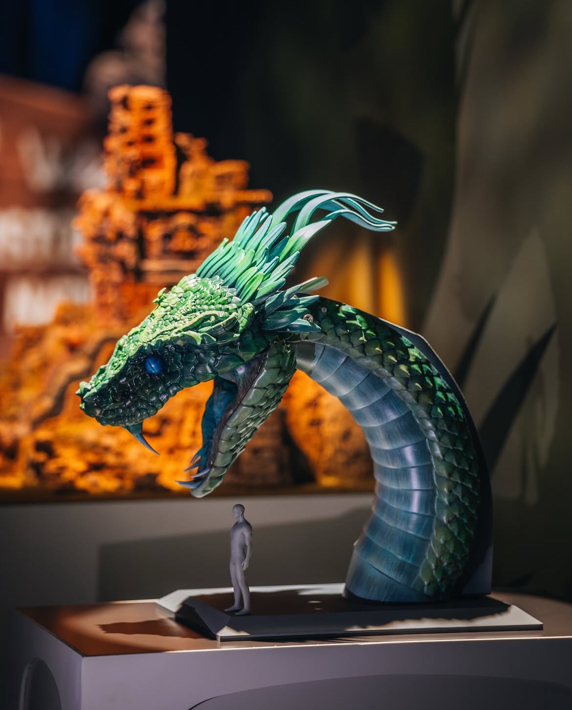Concept art of scale for new jade serpent animatronic