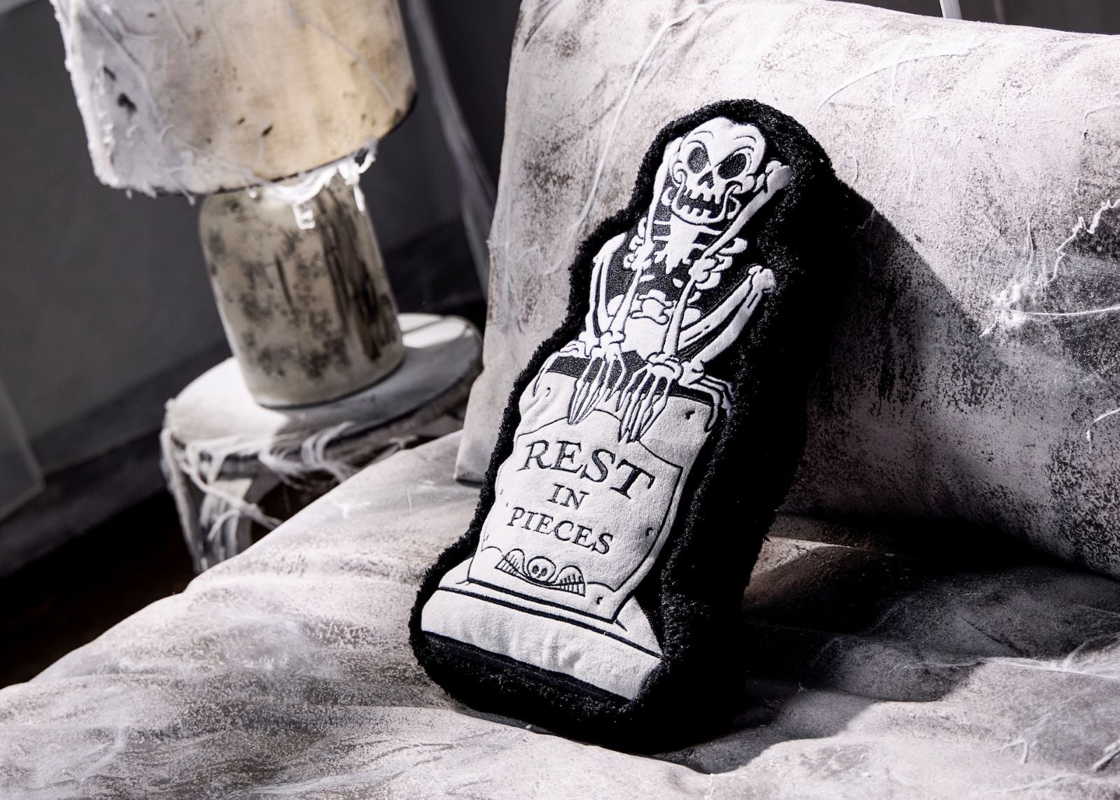 Skeleton Dance inspired throw pillow